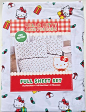Hello Santa Kitty Christmas GiftPresentMistletoe - FULL Size Sheet Set - NEW