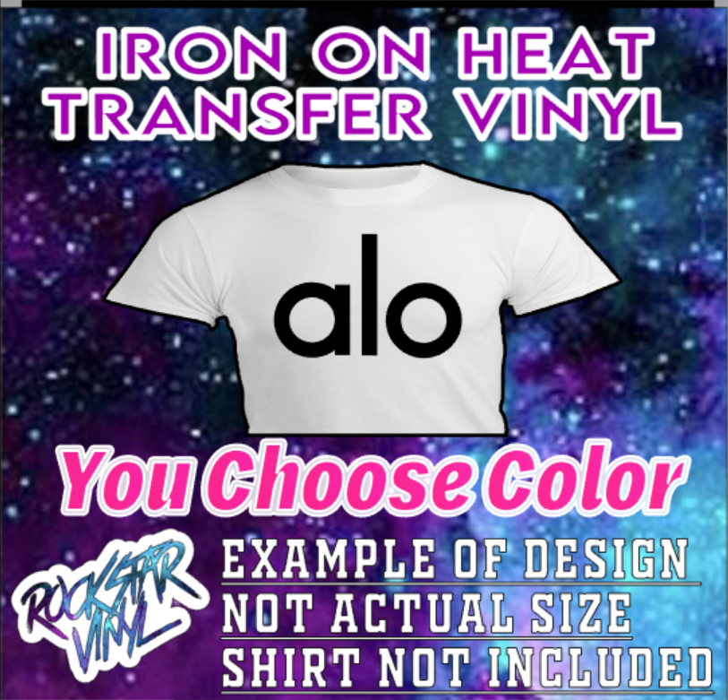 8x Iron On ALO Heat Transfer Design Yoga Clothing Slay DIY USA MADE Vinyl  HTV