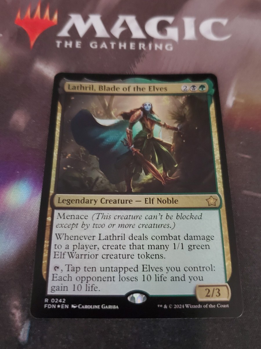 Mtg. Lathril, Blade of the Elves. Foil. Foundations. Pack