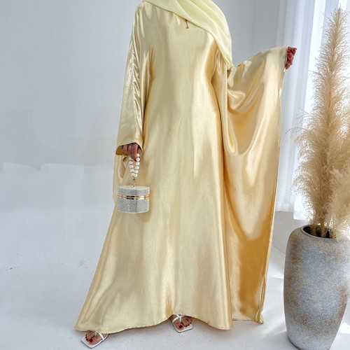 ODIZLI Kids Girls Muslim Abaya Maxi Dress Long Sleeve Snap Fastening