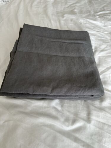 IKEA Dark Gray Linen Curtains 57" x 98" 1 Pair, 2 panels - Picture 2 of 3