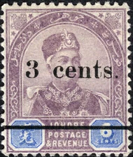Malaya Johore 1894 Sultan Abubaker MNH (SC# 28)