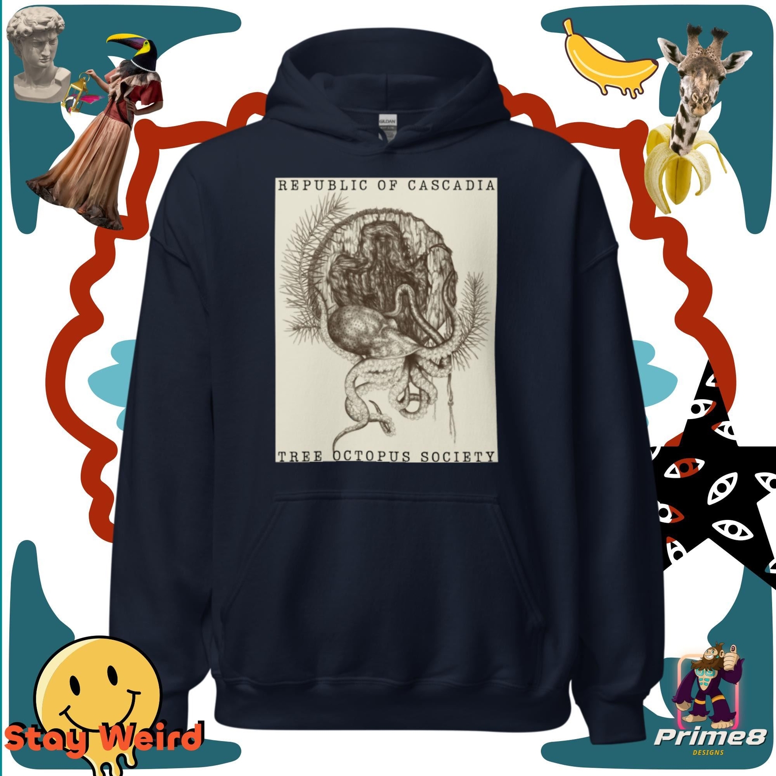 Tree Octopus Society Original Poster Unisex Hoodie image 4