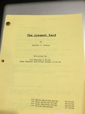 THE LONGEST YARD ORIGINAL 2004 SHOOTING SCRIPT ADAM SANDLER BURT REYNOLDS RARE