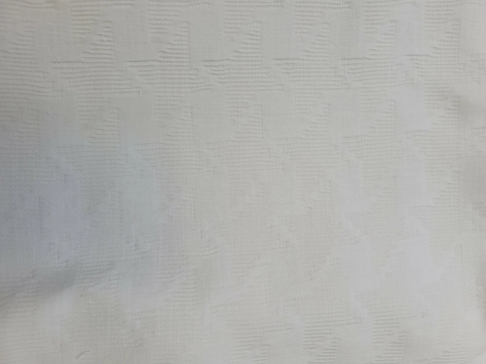 Vintage White Textured Weave Knit Drapery Home Decor Fabric 45"W x 2 yards L - Image 4 of 4