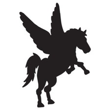 Pegasus Flying Horse - Vinyl Decal Sticker - Multiple Color Sizes - ebn1367