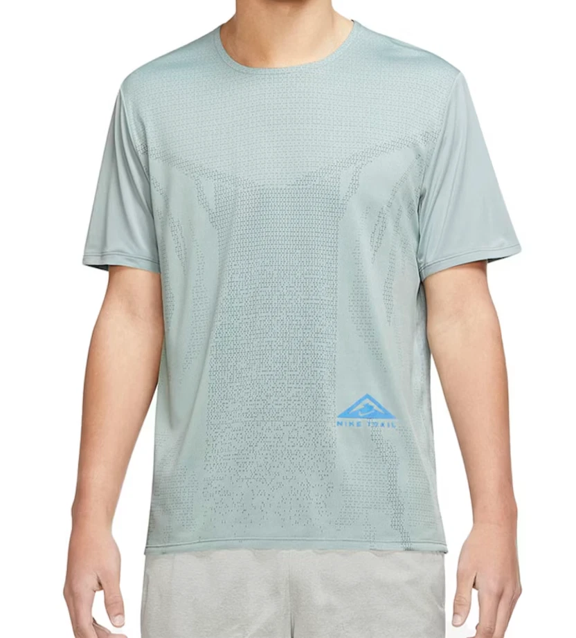 Nike Men's Dri-FIT Rise 365 Dusty Sage SS Trail Running Top DM4646-013 L