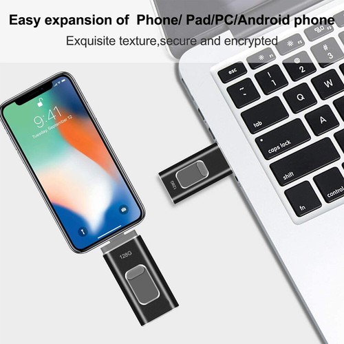 Black USB 3.0 Flash Drive Thumb Photo Memory Stick Fr iPhone iPad Android Tablet - Picture 4 of 8