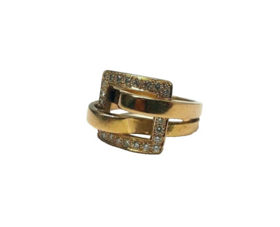 ATEMBERAUBENDER RING 18K ROSÉGOLD MIT NATÜRLICHEN DIAMANTEN GRÖSSE 6 1/2
