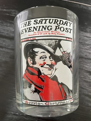 Norman Rockwell Saturday Evening Post A Tip of His Hat Glass Tumbler