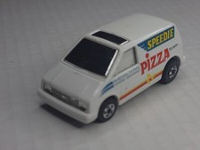 Hot Wheels Ford Aerostar Van White Speedie Pizza BW Blackwall Malaysia 1992 186