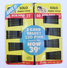VTG 1959 Solo Bob Pins Bobby Hair 120 Made USA Rubber Tip NOS NEW