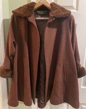 Maximillian Alta Moda Coat Jacket, Wool & Cashmere, Fur Collar / Trim, Women’s S