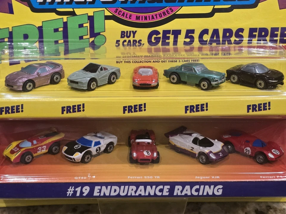 Micro Machines #19 Porsche GT40 Jaguar Ferrari Galoob 1997 NEW VTG - Image 2 of 4