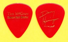 Tim McGraw Dance Hall Doctor Denny Hemingson Signature Red Guitar Pick