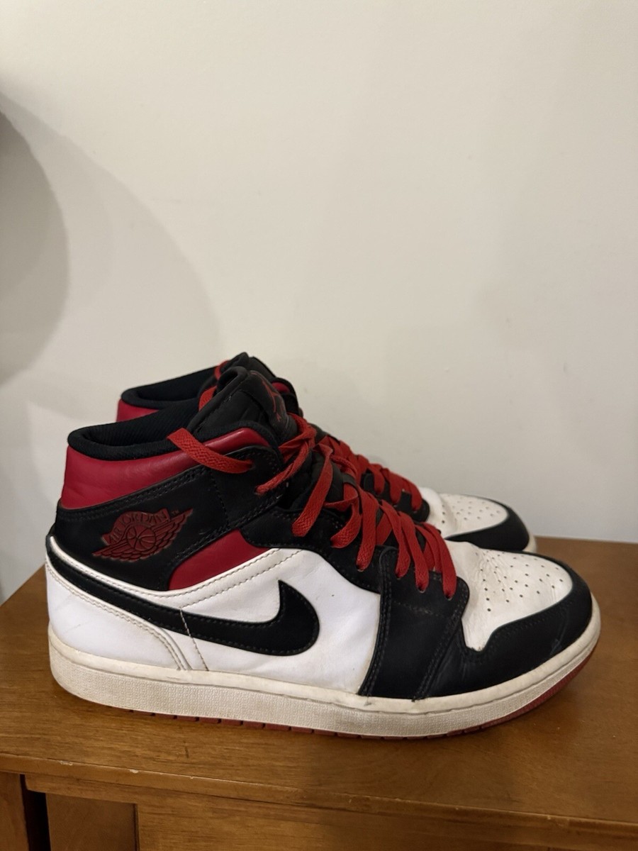 Nike Air Jordan 1 Mid Gym Red Black Toe Men's Size 10 DQ8426