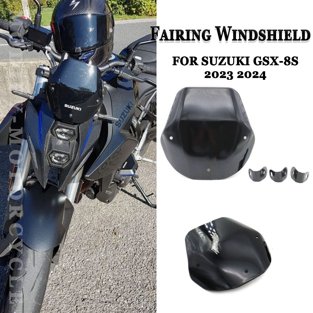 GSX8S Motorcycle Black Windshield Fly Windscreen For Suzuki GSX-8S