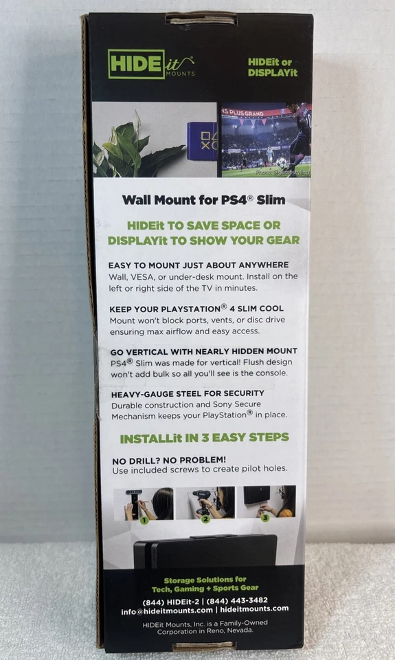 Hideit Console Wall Mount For PlayStation 4 Slim Mount Only New - Image 2 of 4