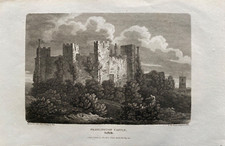 1812 Antique Print; Framingham Castle, Suffolk after Neale