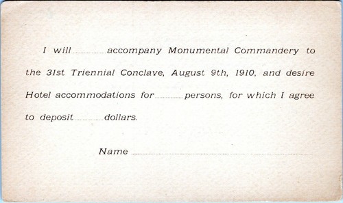 1910 Baltimore Maryland Reply Card One Cent McKinley Samuel Mansfield DI - Picture 2 of 2