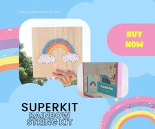 Rainbow String Art Kits DIY CRAFT SUMMER FUN Superkit 3D Wood