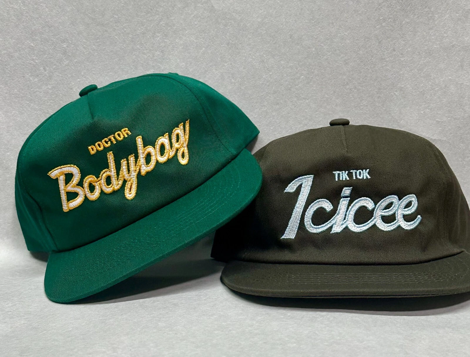 Custom 5 Panel Vintage Script Personalized Embroidered Baseball Hat Snapback Cap