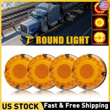 4pc 7 Round Amber 47-led Tail Light School Bus Transit Vehicles Refuse Hauler 4pc 7 Round Amber 47-led Tail Light School Bus Transit Vehicles Refuse Hauler
