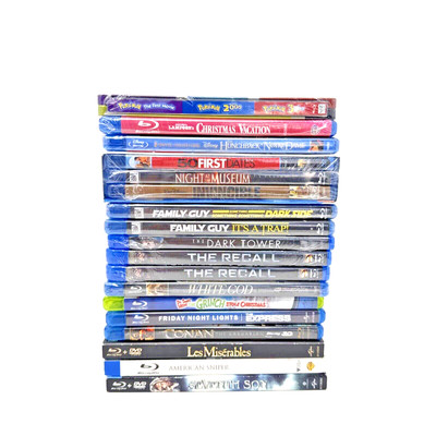 Blu Ray DVD Lot of 18 Brand new 6 not sealed Pokemon 2000 Grinch Family guy More