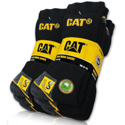 6 Paar CAT  CATERPILLAR REAL WORK Arbeitssocken Business Socken Strümpfe 35-50
