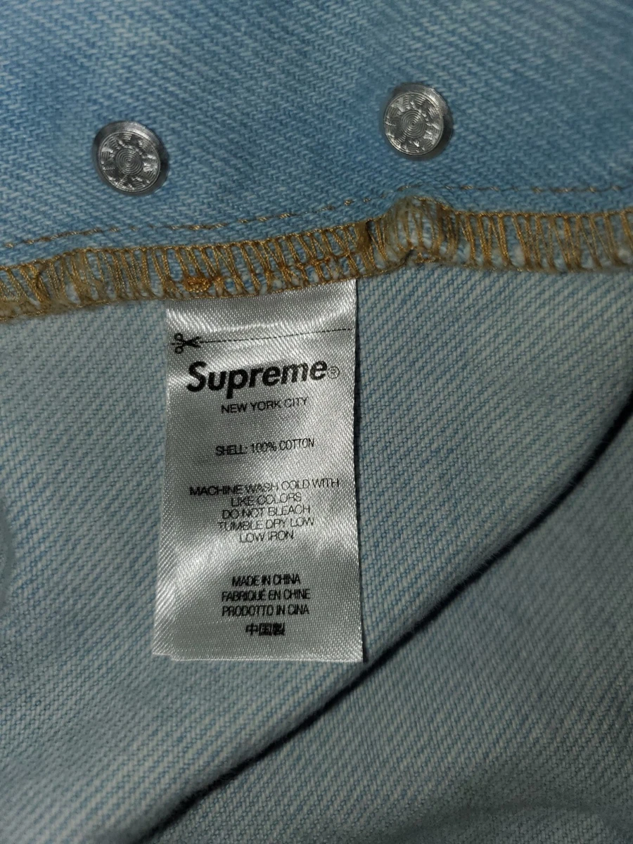 Supreme Regular Jean - Washed Blue (SS '22) Button Fly- Size 38