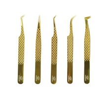 Eyelash Extension Tweezers Straight Curved Angled Tip 45 90 Degree Volume 