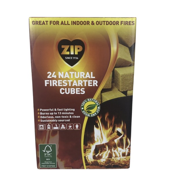 Zip Natural Firestarter Instant Light Cubes 48 Count 2 Boxes of 24