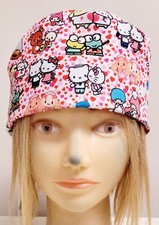 HELLO KITTY  FRIENDS LOVE THEME MEDICAL NURSE SCRUB CAP 2 SIZE SELECTION 