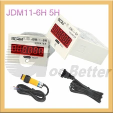 New JDM11-6H 5H 6 Digits Display Electronic Counter Relay Control DC 24V -380V