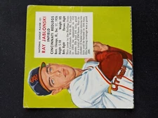 1955 Red Man All-Star Baseball Card # 21N Ray Jablonski - Cincinnati Redlegs (VG