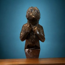 Statua in bronzo A. paor con base in marmo. Vintage fine anni 90