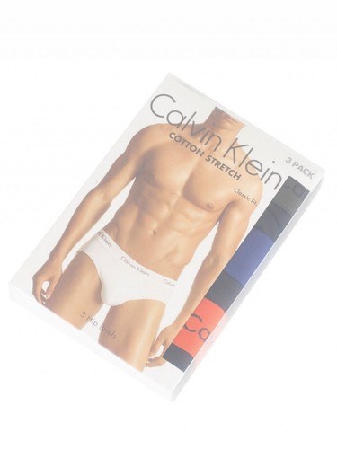 Calvin Klein U2661G-QXC Authentic Mens Cotton Briefs 3 Pack Forest/Dark/Orange - Picture 7 of 7