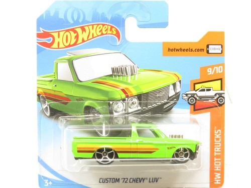 Hotwheels Custom 72 Chevy Luv 30/250 Green Short Card 1 64 Scale Sealed New - Picture 2 of 2