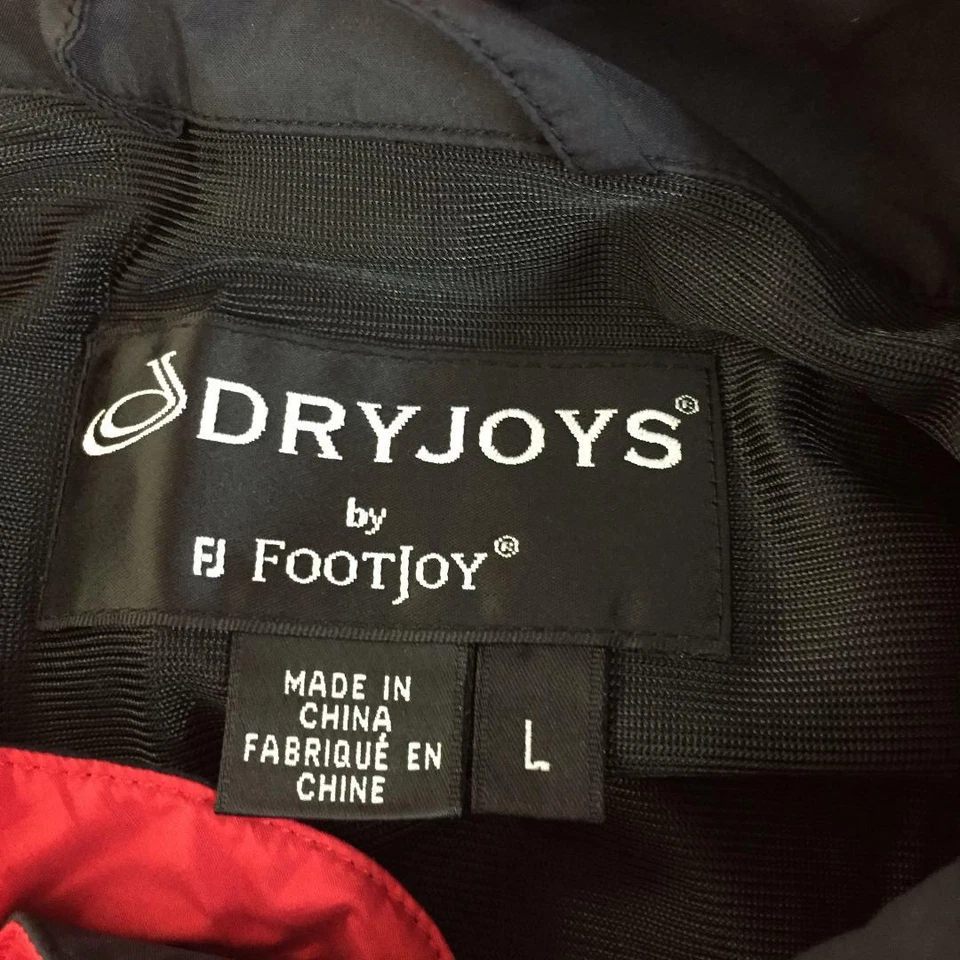 Foot Joy Dry Joys Rain Shirt Jacket Men's Sz Large Short Sleeve Red Black Lined — 第 3/4 张图片