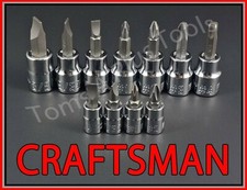 Craftsman 11pc 14 38 Phillips Flat Blade Screwdriver Socket Wrench Bit Set