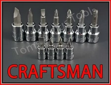 CRAFTSMAN 11pc 1/4 3/8 Phillips / flat blade screwdriver socket wrench bit set 