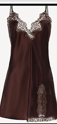 La Perla Metal Macrame Silk Slip Chemise Short Nightgown S $1017
