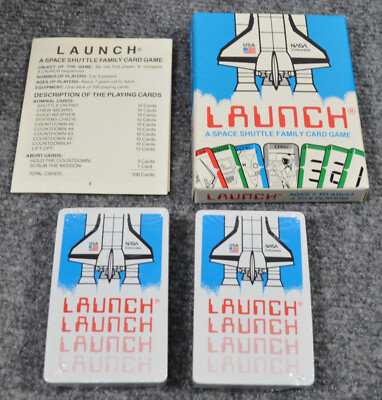 Vintage New LAUNCH Space Shuttle Card Game - Signed by Creator - Made in USA