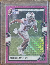 2022 Chris Olave Leaf Pro Set Draft Metal #PSB-CO1 PINK MOJO RC Only One On eBay