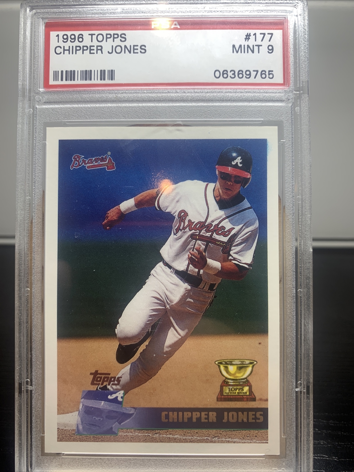 1996 Topps Chrome #52 CHIPPER JONES Atlanta Braves - PSA 9 MINT