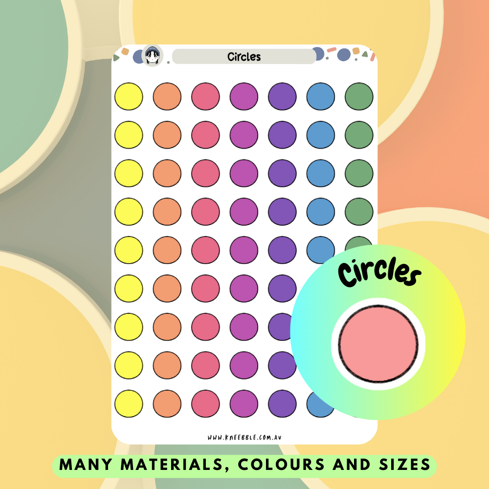 Circle Dot Shape Planner Stickers