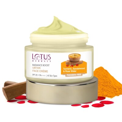 Lotus Herbals Radiance Boost Ubtan Face Cream SPF 20| Turmeric