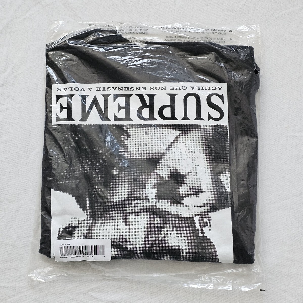 Supreme Fw19 Aguila Tee Black Size XL for sale online | eBay