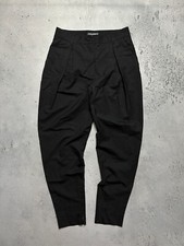 Dolce & Gabbana Womens Black Pleated Trousers Size 42 With Zip Ankle Detail 90s