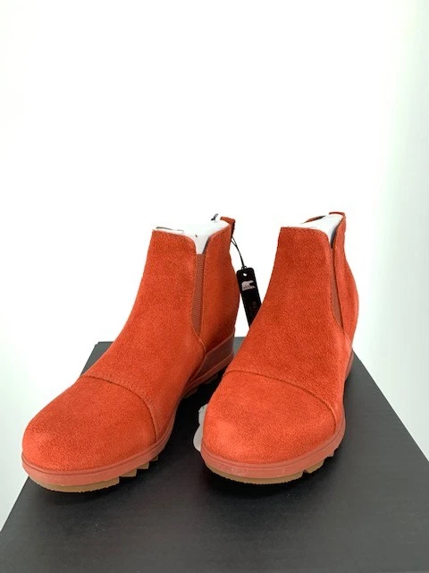 Sorel Evie Botines de Cuña Pull On WarpRed Mujer Impermeable Bota de Lluvia NL4910-849 Foto 3 de 4